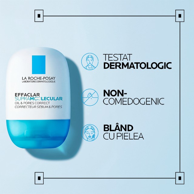 Gel-crema matifiant pentru exces de sebum si pori vizibili Effaclar Supramolecular, La Roche-Posay | 40 ml — poza produs 10/13