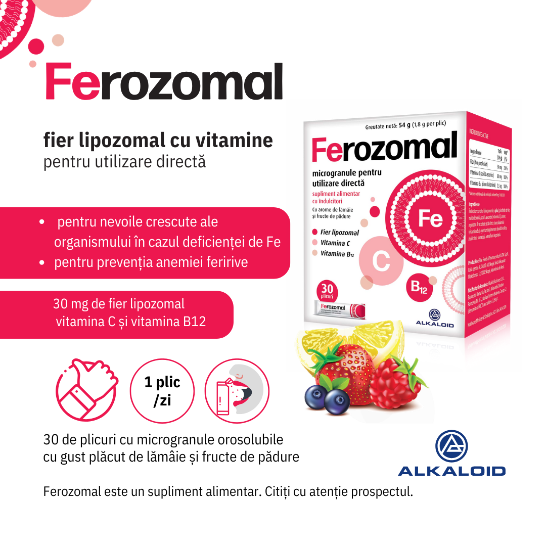 Poza produs Ferozomal, Alkaloid | 30 plicuri