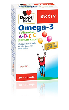 Poza produs DOPPELHERZ OMEGA 3+VIT.A+D+E+C COPII
