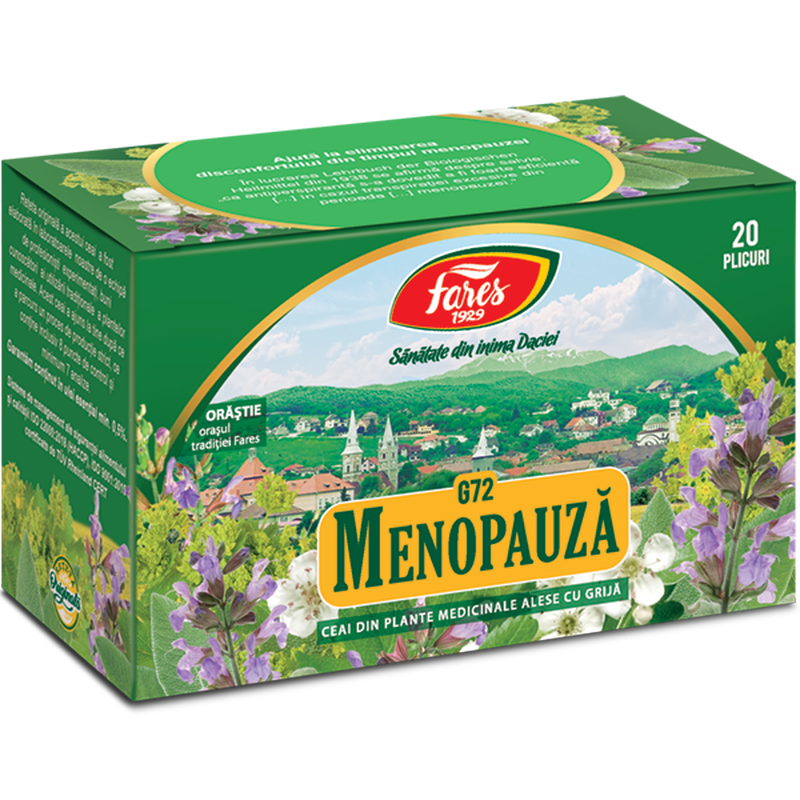 Poza produs Menopauza, G72, ceai la plic, Fares | 20 plicuri