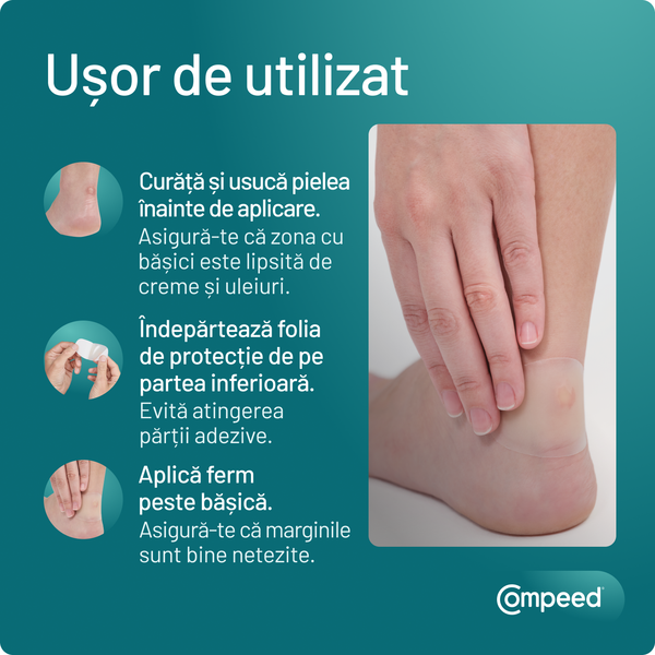 Poza produs Plasturi pentru basicile provocate de pantofii cu toc, Compeed | 5 bucati