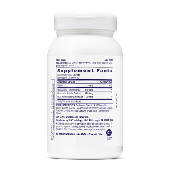 Poza produs GNC TriFlex, Glucozamina, MSM si Condroitina pentru Articulatii Sanatoase,  General Nutrition Corp | 120 tb