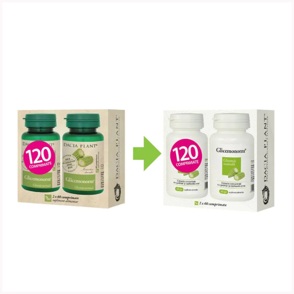 Poza produs Glicemonorm cu extract de castravete amar, Dacia Plant | 120 comprimate