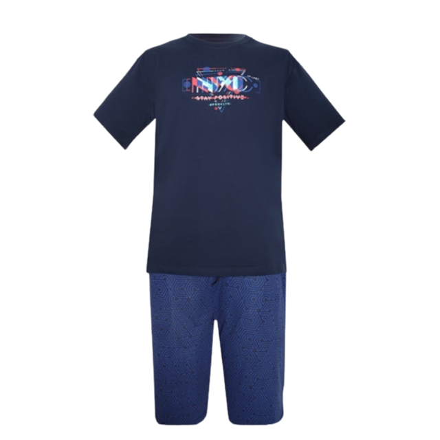 Pijama barbati PBV41 NEGRU STAY POSITIVE, Uniconf | marimea S — poza produs 1/2