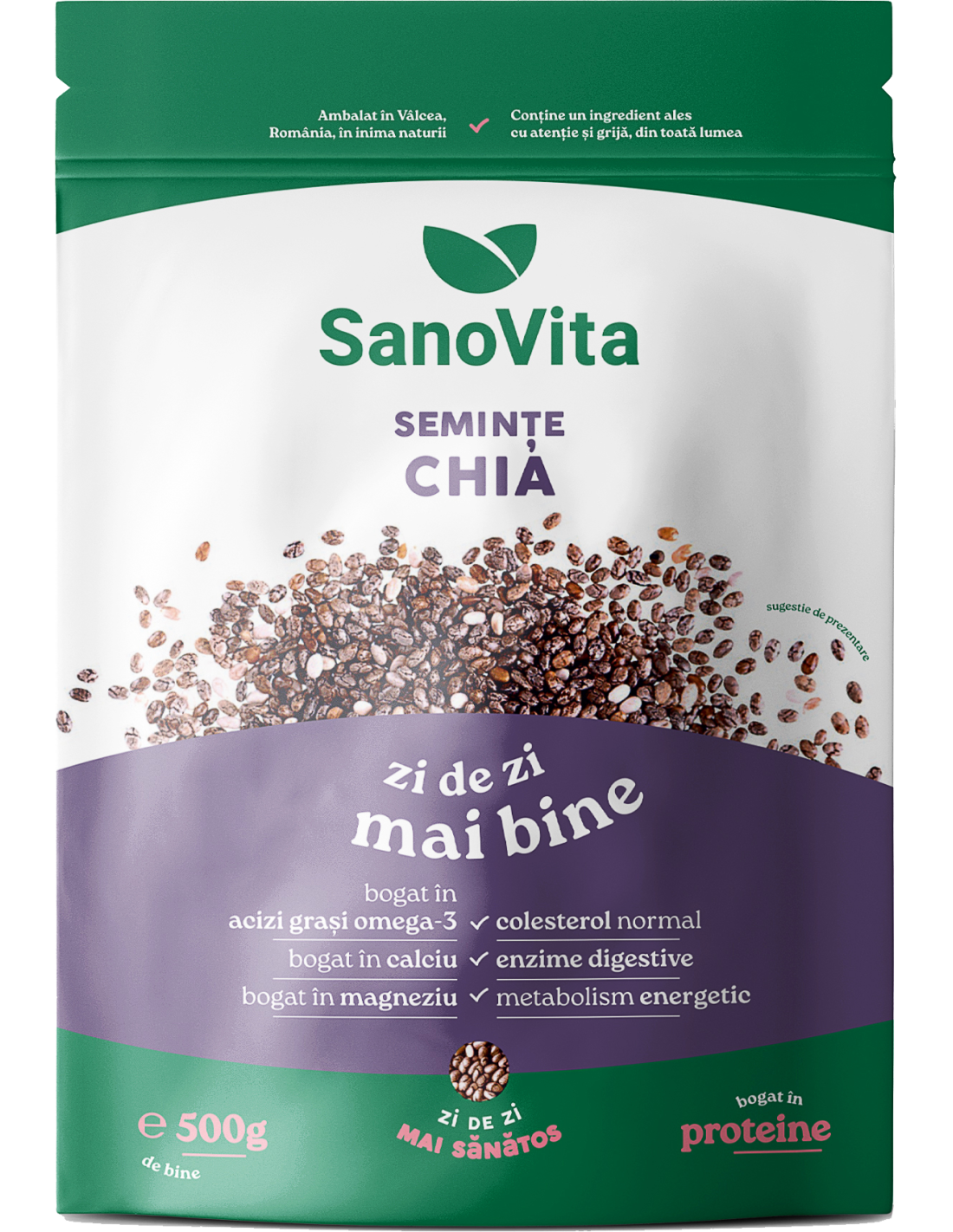 Poza produs Seminte de chia, SanoVita | 500 g