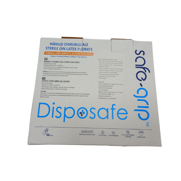 Manusi chirurgicale sterile latex pudrate, dimensiune 7,5 , Roval Med | 50 buc — poza produs 2/2