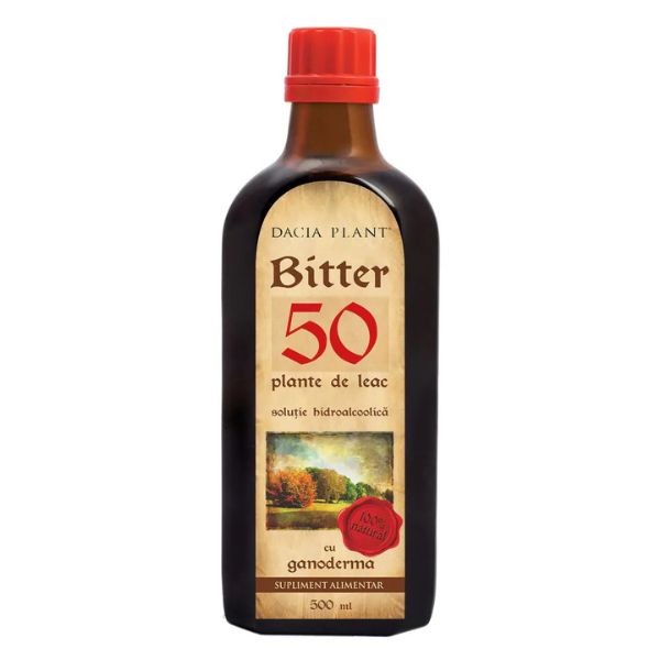Poza produs Bitter 50 Plante de Leac cu Ganoderma tinctura | 500 ml