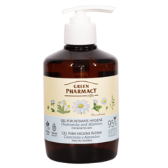 Gel igiena intima pentru piele sensibila cu Musetel si Alantoina, Green Pharmacy | 370 ml
