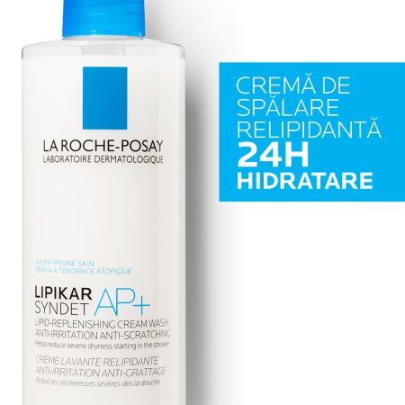 Poza produs Gel-crema Lipikar Syndet AP+ si Rezerva + Balsam Lipikar Baume Light AP+M, La Roche-Posay | 400ml+400ml+15ml