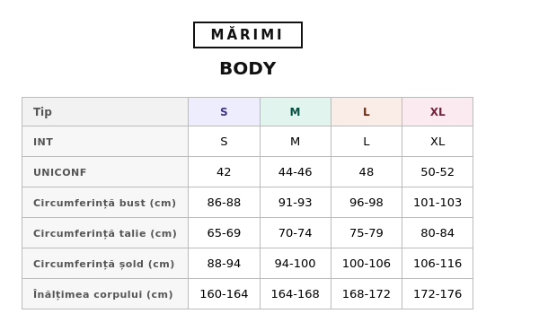 Helanca body BD02 NEGRU, Uniconf | marimea L — poza produs 4/4