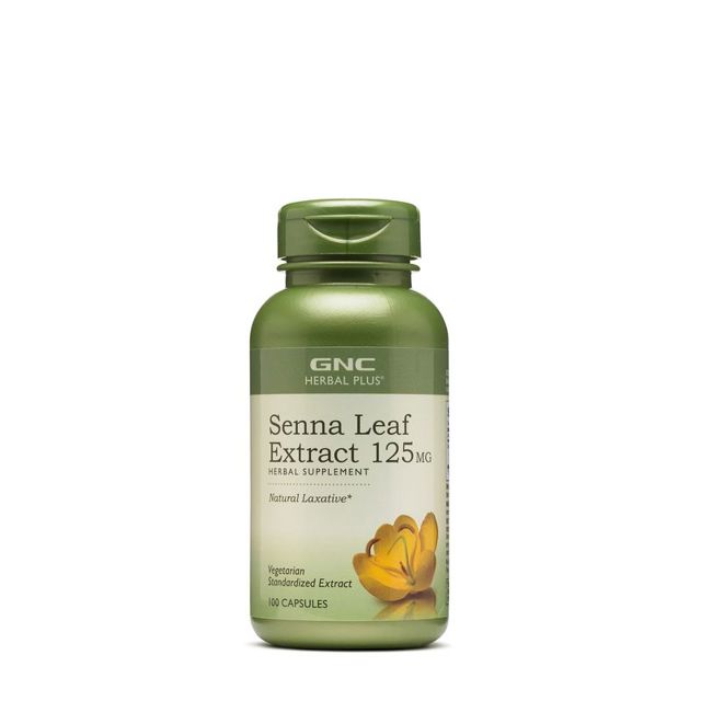 Poza produs GNC Herbal Plus Senna Leaf 125 Mg, Extract Frunze De Senna | 100 Cps