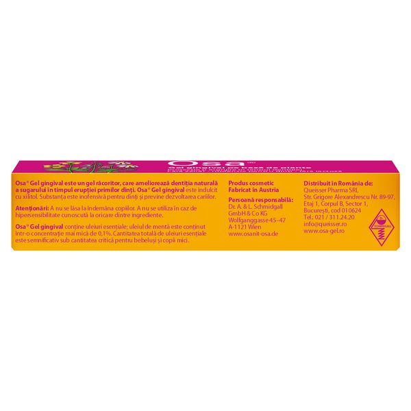 Osa gel gingival pentru eruptii dentare pe baza de plante, Dr. A. & L. Schmidgall | 20 g — poza produs 3/4