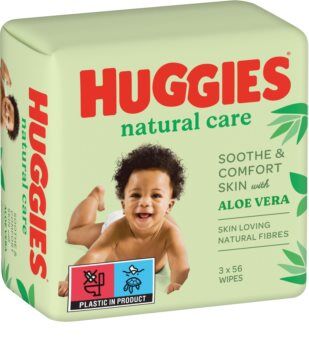 Poza produs Huggies Servetele umede trio natural cu aloe vera | 3 pachete x 56 bucati