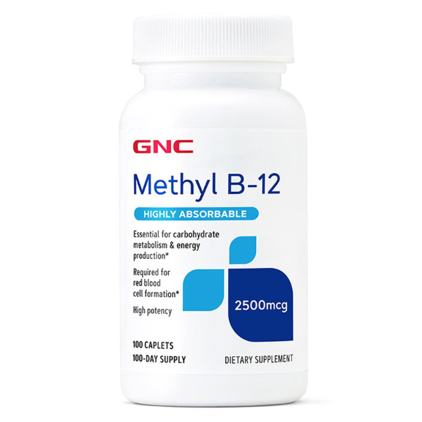 Poza produs GNC METHYL B12 2500MCG 100COMPR 253313
