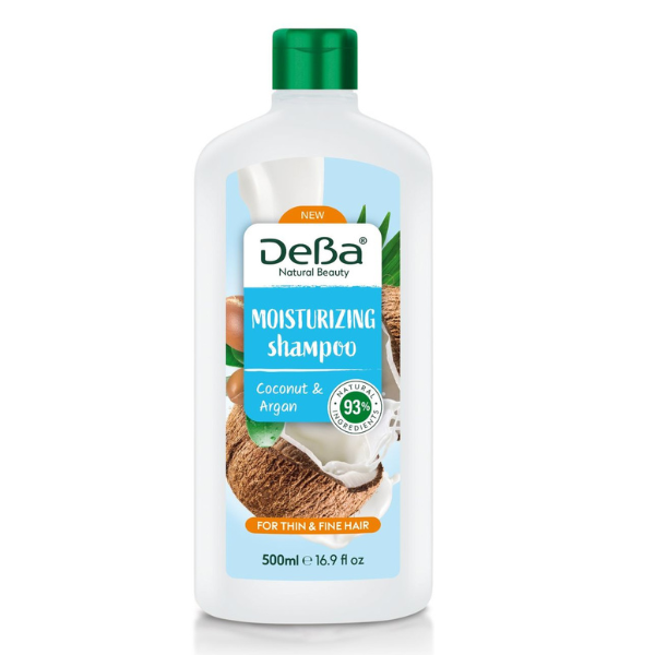 Poza produs SAMPON DE PAR DEBA NATURAL BEAUTY HIDRATANT PAR FIN SI SUBTIRE COCOS SI ARGAN 500ML