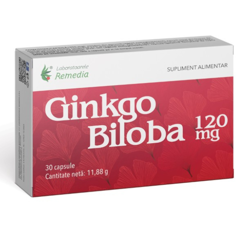 Ginkgo Biloba 120 mg, Remedia | 30 capsule