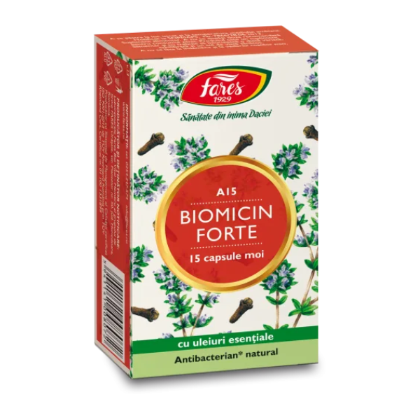 Poza produs Biomicin Forte, A15, Fares | 15 capsule moi