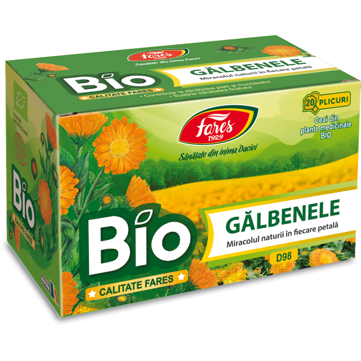 Poza produs Ceai Galbenele BIO, Fares | 20 plicuri