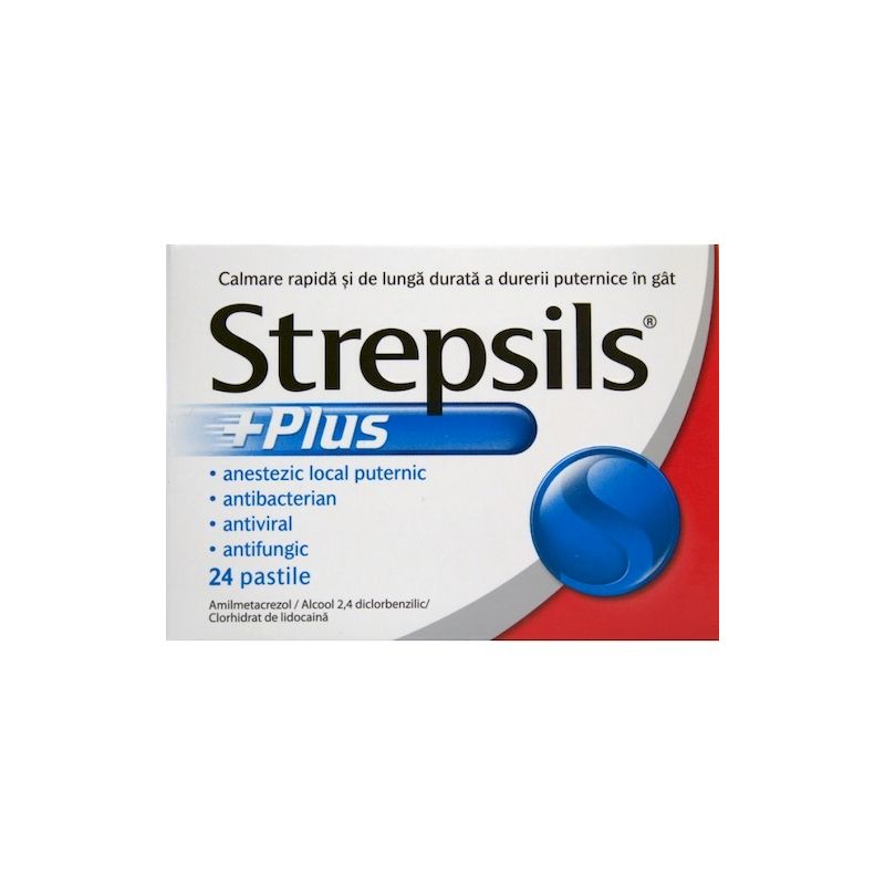 Poza produs Strepsils Plus | 24 pastile