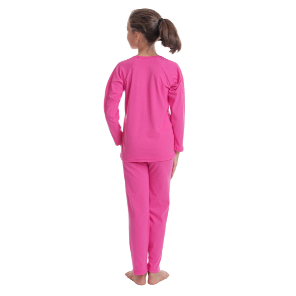 Pijama copii (fete) AT2439 ciclame Heart, Andana | marimea 34 (7/8 ani) — poza produs 2/2