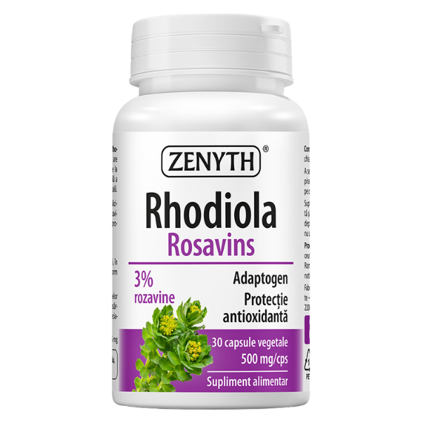 Poza produs Rhodiola Rosavins 500 mg, Zenyth | 30 capsule