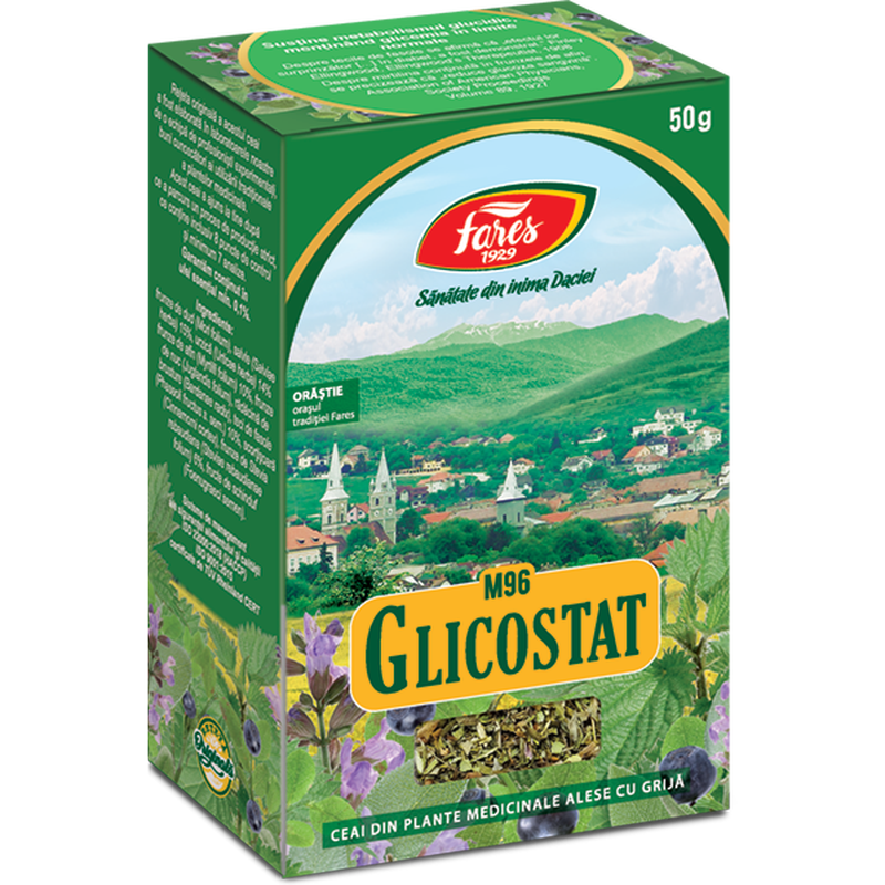 Poza produs Glicostat, M96, ceai la punga, Fares | 50G
