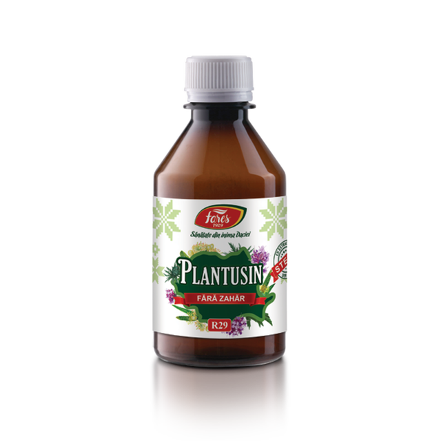 Poza produs Plantusin fara zahar, R29, sirop de tuse, Fares | 250 ml