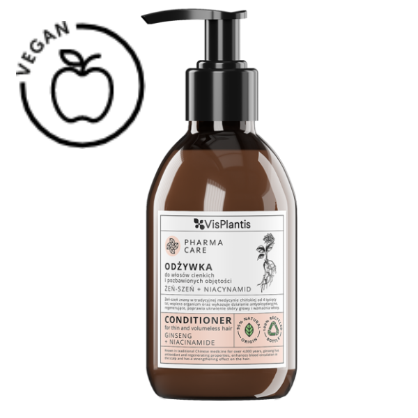Poza produs Balsam Pharma Care pentru par subtire si lipsit de volum cu Ginseng si Niacinamide, Green Pharmacy | 300 ml