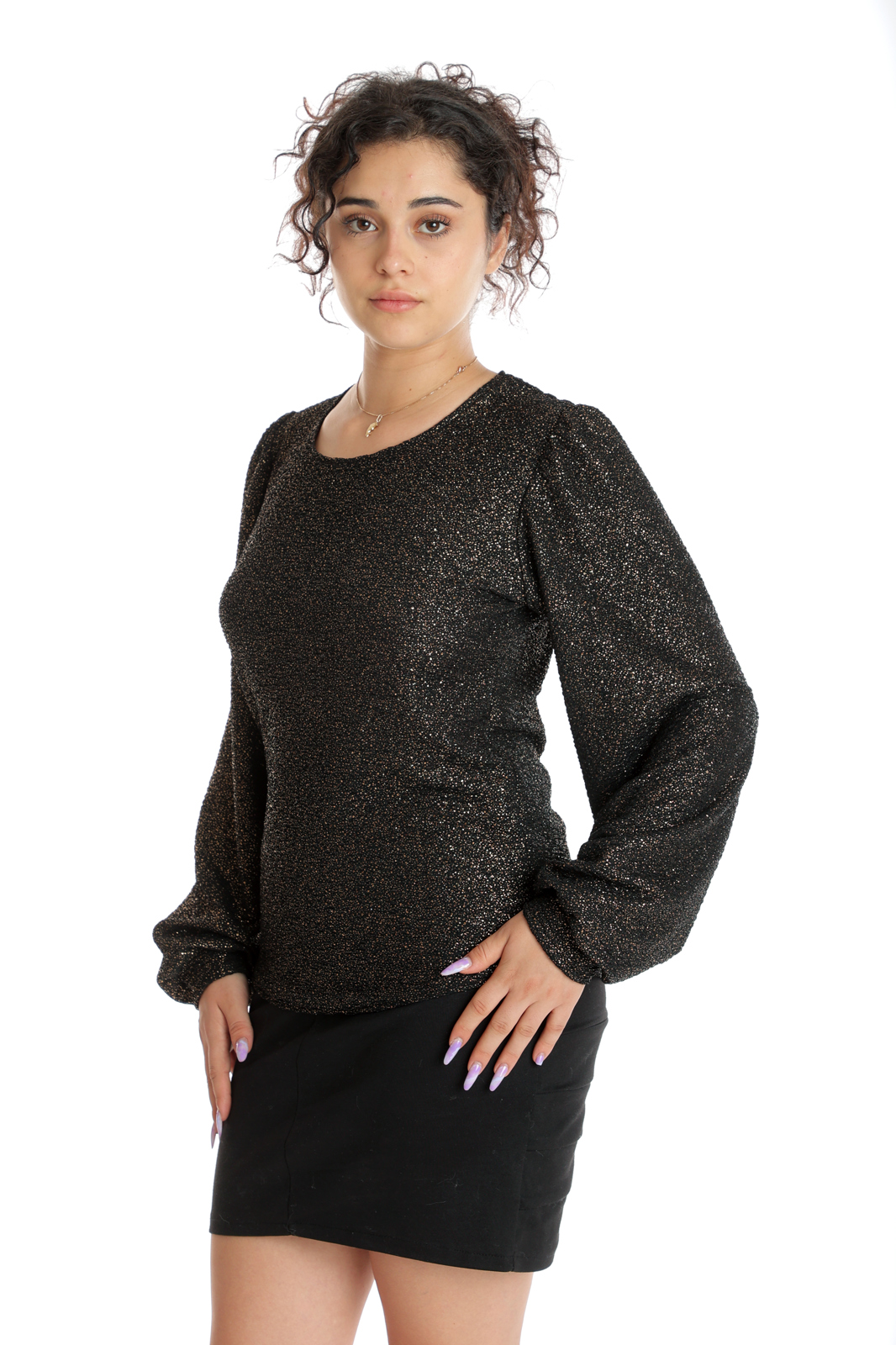 Poza produs Bluza CT24092 negru & auriu, Cesy | marimea S
