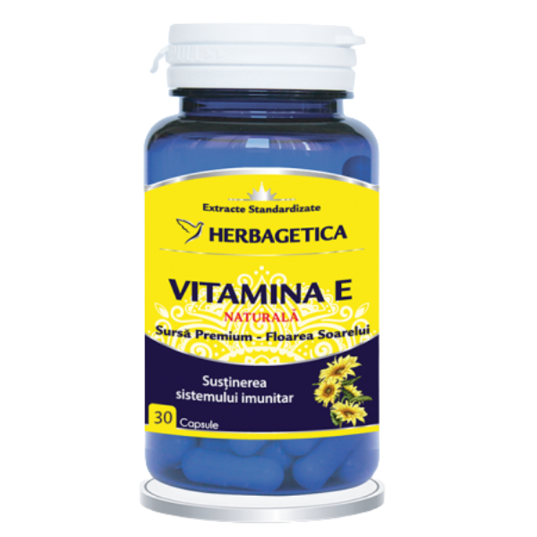 Poza produs Vitamina E, Herbagetica | 30 capsule