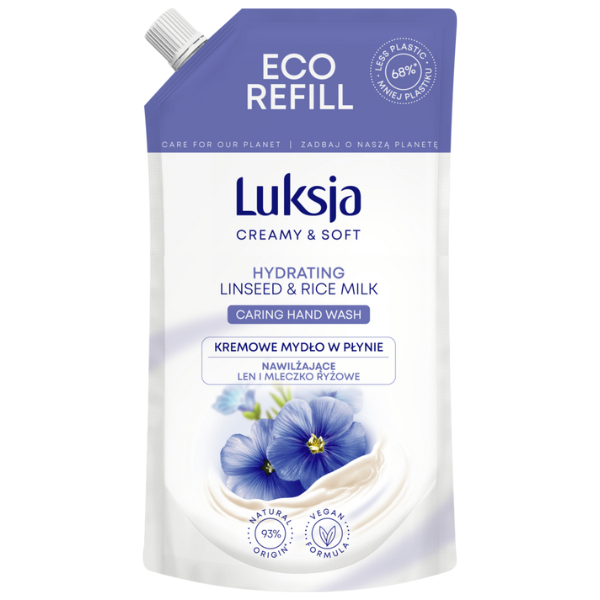 Poza produs Rezerva sapun lichid CREAMY & SOFT XXL Hydrating, Luksja | 900 ml