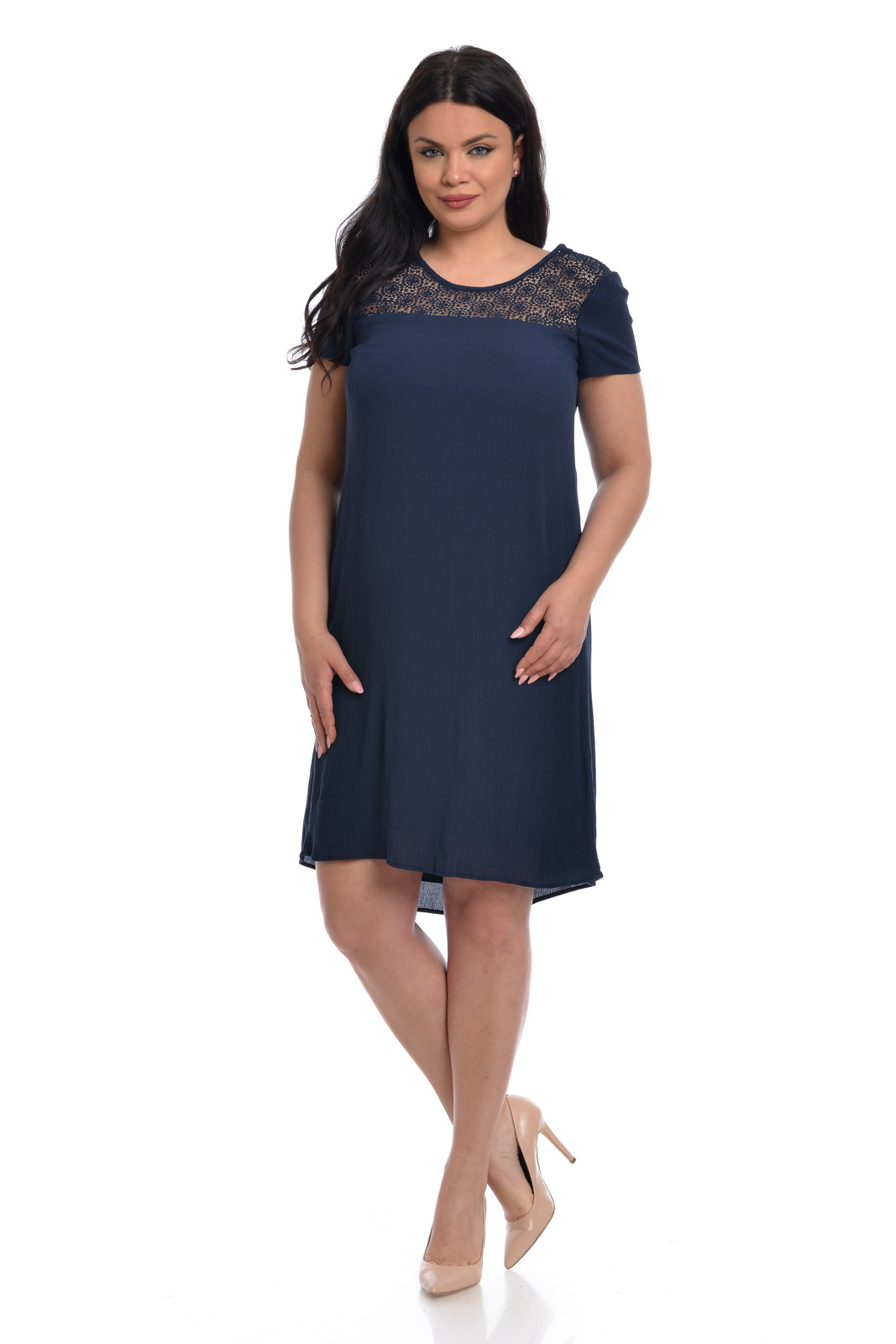 Poza produs Rochie platca dantela DV22R34 bleumarin, Dress to Impress | marimea 38
