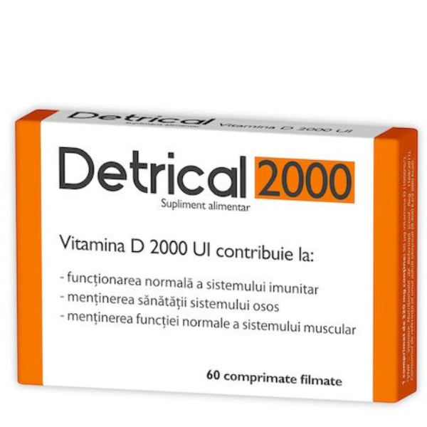 Poza produs Detrical Vitamina D 2000UI | 60 comprimate
