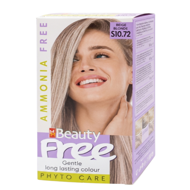 Poza produs Vopsea de par fara amoniac S10.72 Blond bej, MM Beauty Free| 110 g