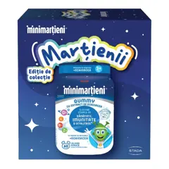 Minimartieni jeleuri cu Echinacea, +3 ani, cu breloc, Walmark | 60 jeleuri