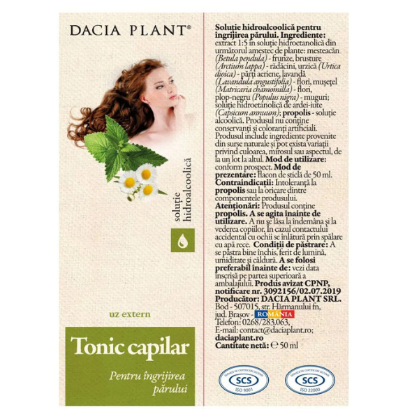 Poza produs Tonic capilar, Dacia Plant | 50 ml
