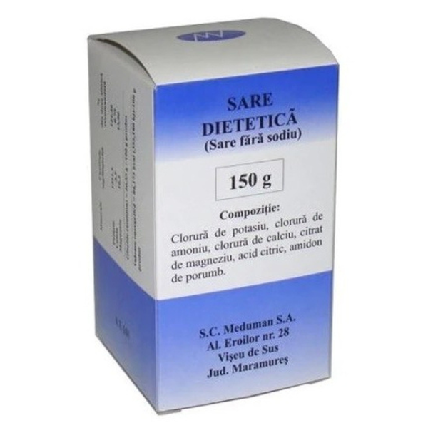 Poza produs Sare dietetica (fara sodiu), Meduman | 150 g