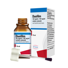 Duofilm solutie cutanata 167 mg/ml + 167 mg/ml, Stada | 15 ml