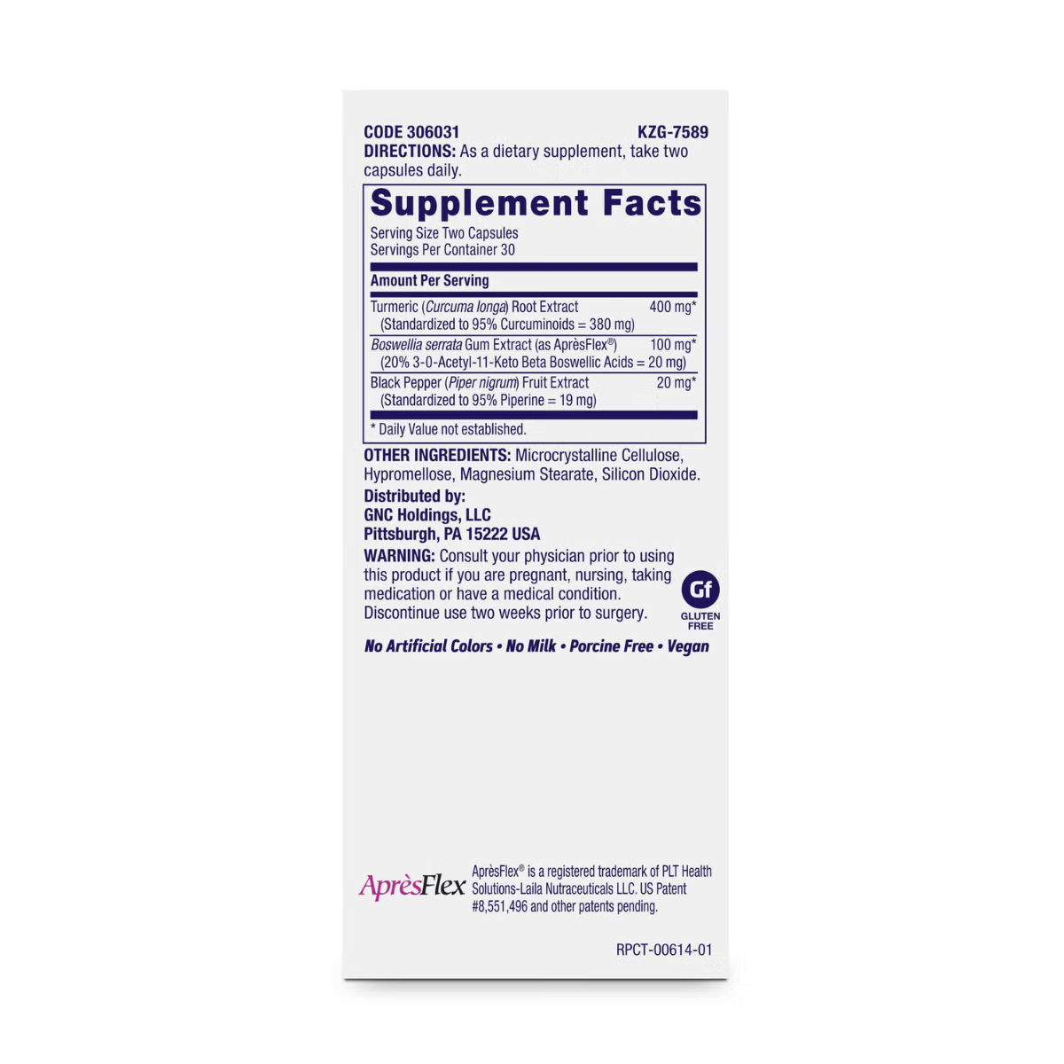 Poza produs GNC Triflex™ Turmeric Formula, GNC | 60 capsule