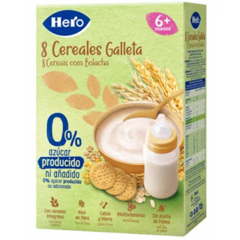 Pudra instant 8 cereale cu biscuiti 6+ luni, Hero | 340 g