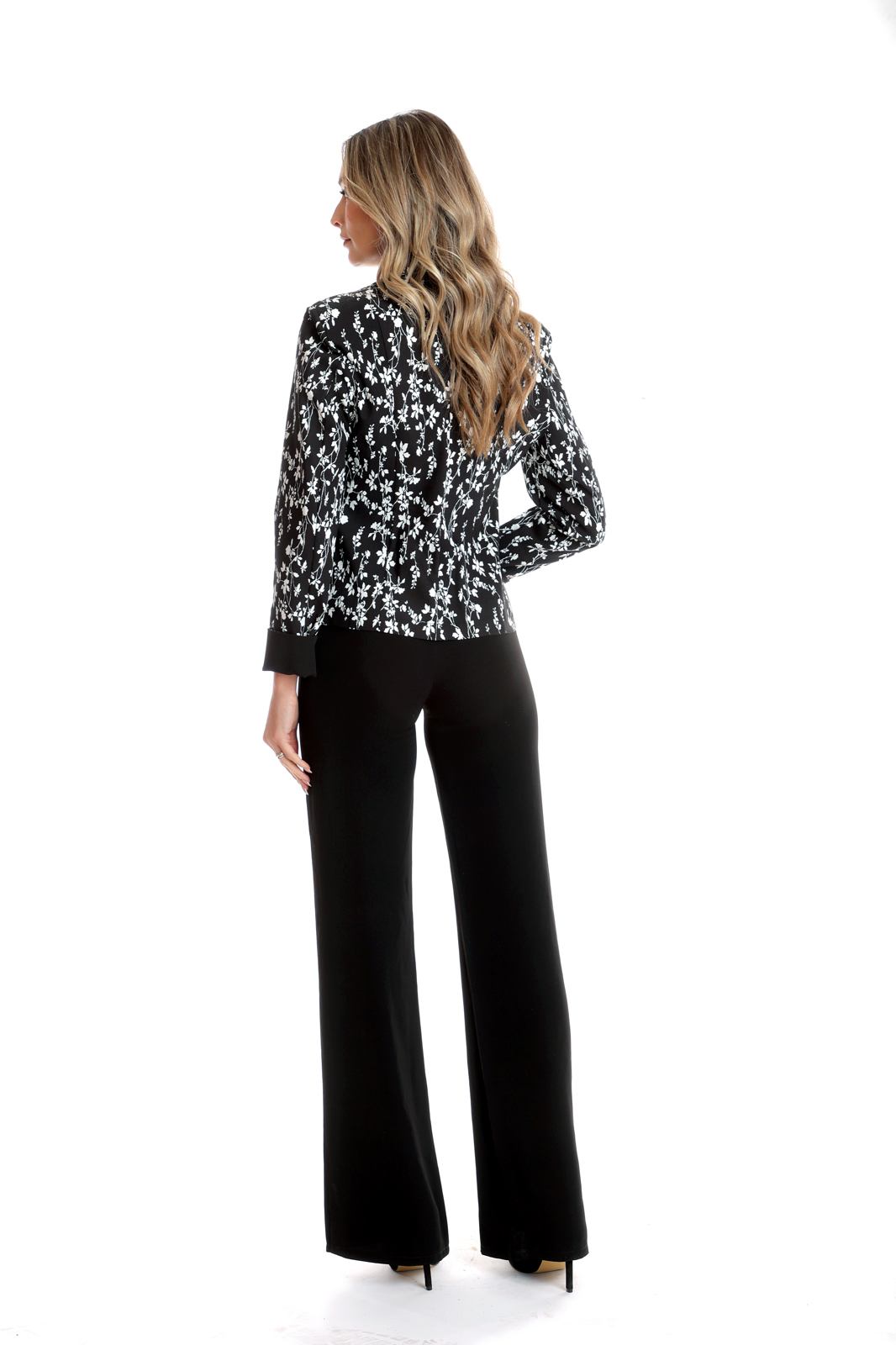 Poza produs Sacou dama DV24S55 negru/alb floral, Dress to Impress | marimea 38