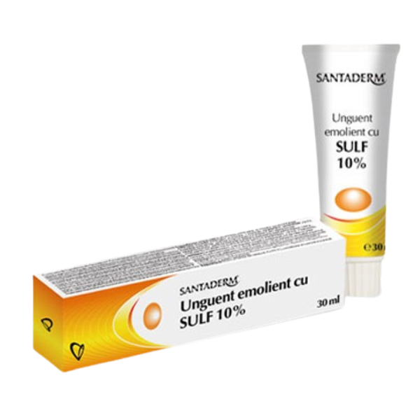 Poza produs Unguent emolient cu sulf 10% Santaderm, Viva Pharma | 30ml
