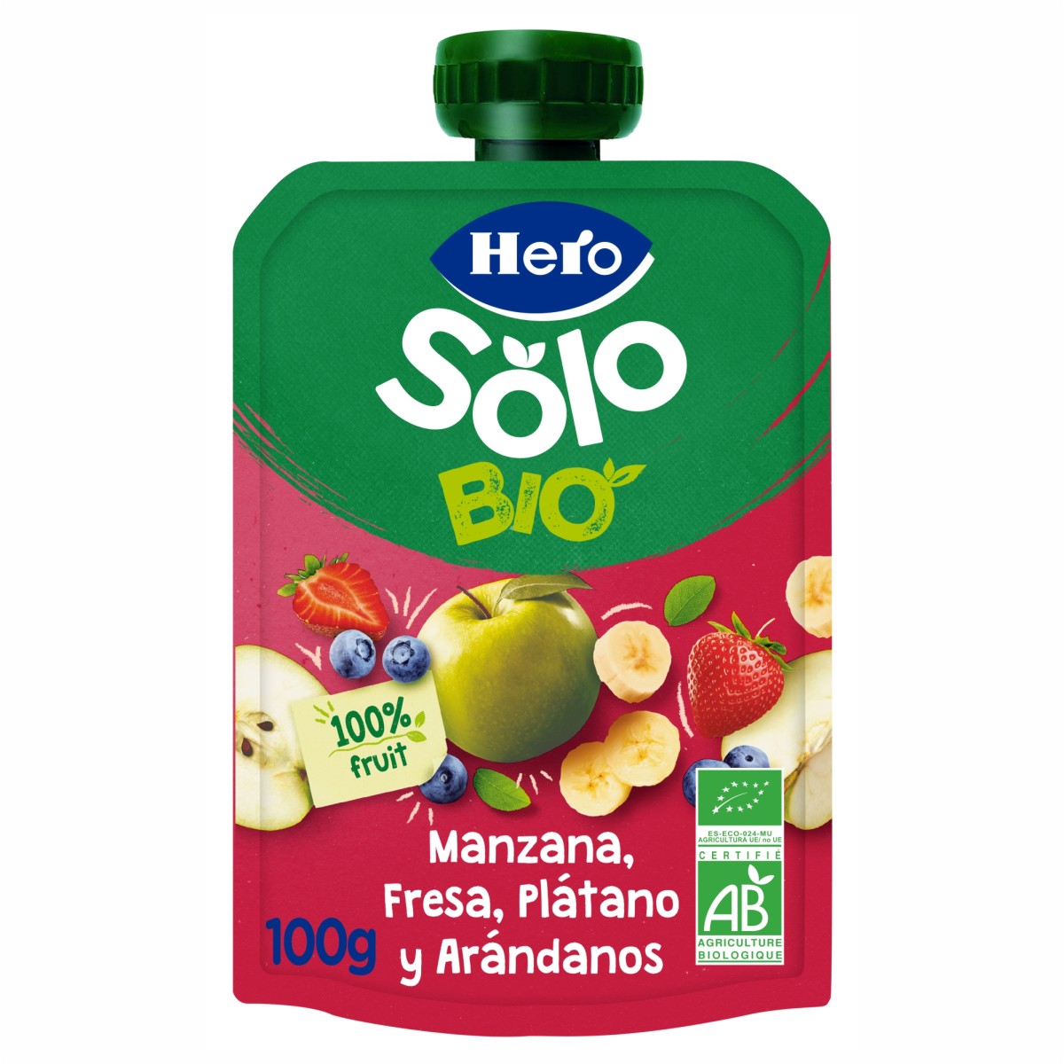 Poza produs Gustare ecologica Mar, Banana si Morcov Solo 4+ luni, Hero | 100 g