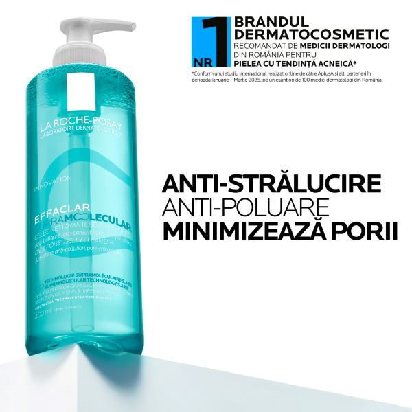 Gel de curatare pentru excesul de sebum Effaclar Supramolecular, La Roche-Posay | 400 ml — poza produs 8/16