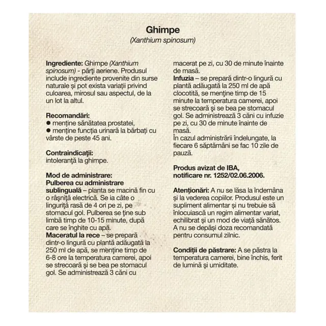 Poza produs Ceai Ghimpe, Dacia Plant | 50 g