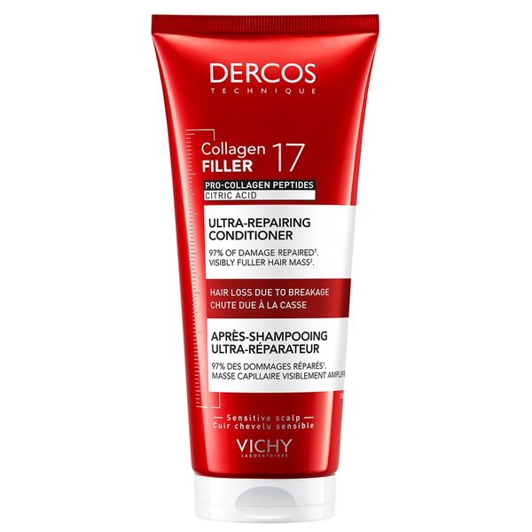 Poza produs Balsam ultra-reparator cu peptide Pro-Colagen si acid citric Dercos Collagen 17 Filler, Vichy | 200 ml