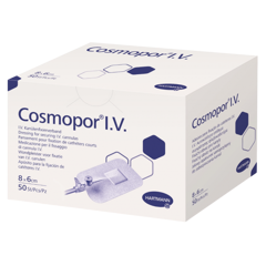Plasturi sterili pentru fixarea branulelor Cosmopor I.V., 8 x 6 cm, Hartmann | 50 bucati