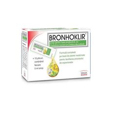 Sirop tuse productiva Bronhoklir, Stada Hemofarm | 15 plicuri