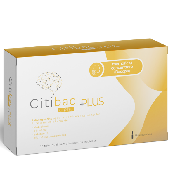 Poza produs Citibac Alpha Plus, Naturpharma | 20 fiole buvabile