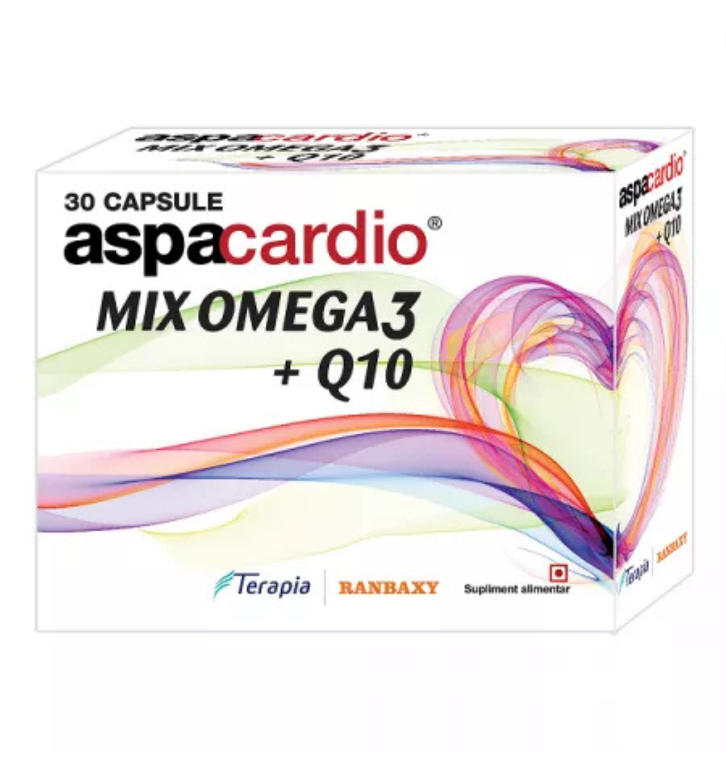 Poza produs Aspacardio Mix Omega 3 + Q10, Terapia SA | 30 capsule